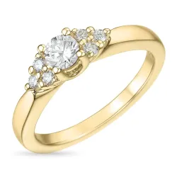 Kollektionsprov zirkon ring i 9 karat guld