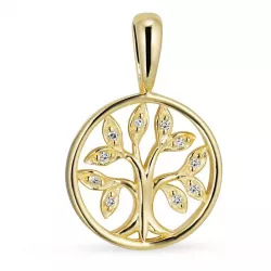 Kollektionsprov livets träd diamant hängen i 8 carat guld 0,0022 ct