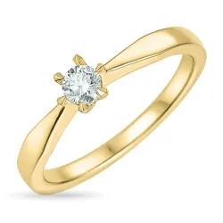 Kollektionsprov 0,30 ct lab grown diamant ring i 14  karat guld 0,30 ct