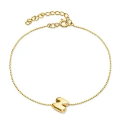 Kollektionsprov bokstav n armband i förgyllt stål - My Letter