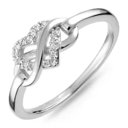 Kollektionsprov hjärtan zirkon ring i silver
