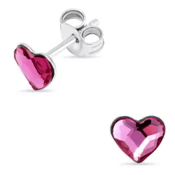 Kollektionsprov hjärta lila örhängen i silver