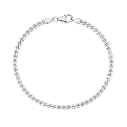Kollektionsprov BNH panzerarmband i silver 18,5 cm x 2,7 mm 