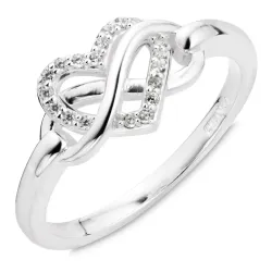 Kollektionsprov infinity zirkon ring i silver