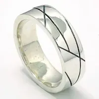 Kollektionsprov ring i oxiderat sterlingsilver