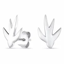 Kollektionsprov fåglar örhängestift i rhodinerat silver