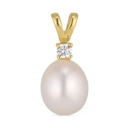 Kollektionsprov pärla hängen i förgyllt silver