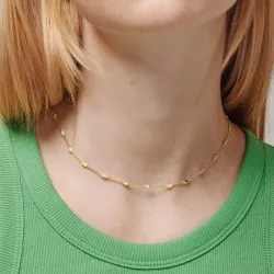 Enamel Kia halsband i förgyllt silver