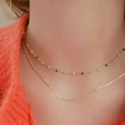 Enamel Lola Marine halsband i förgyllt silver multifärgat emalj