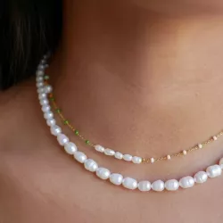 Enamel Pearlie halsband i förgyllt silver