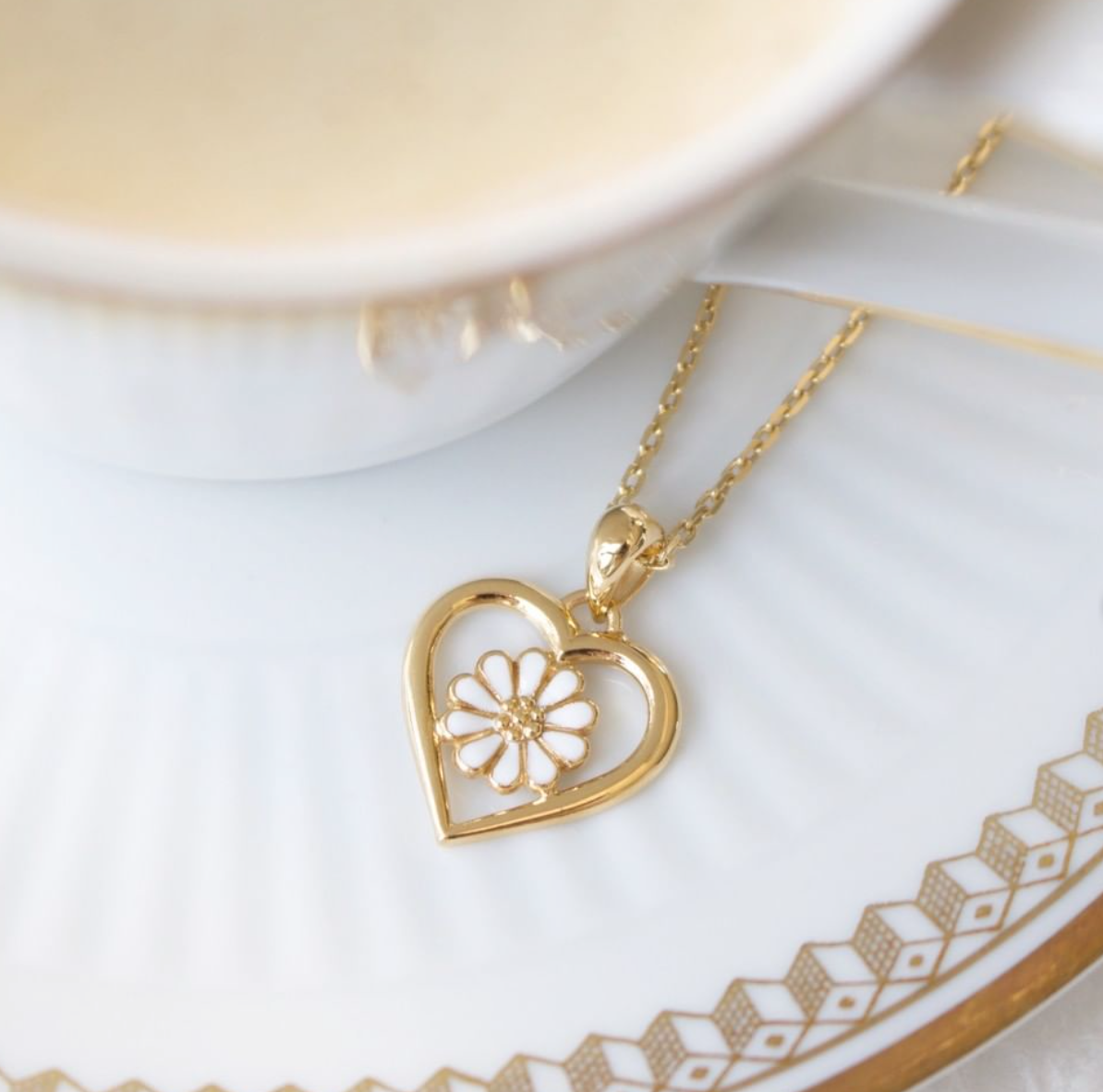 hjärta daisy hänge